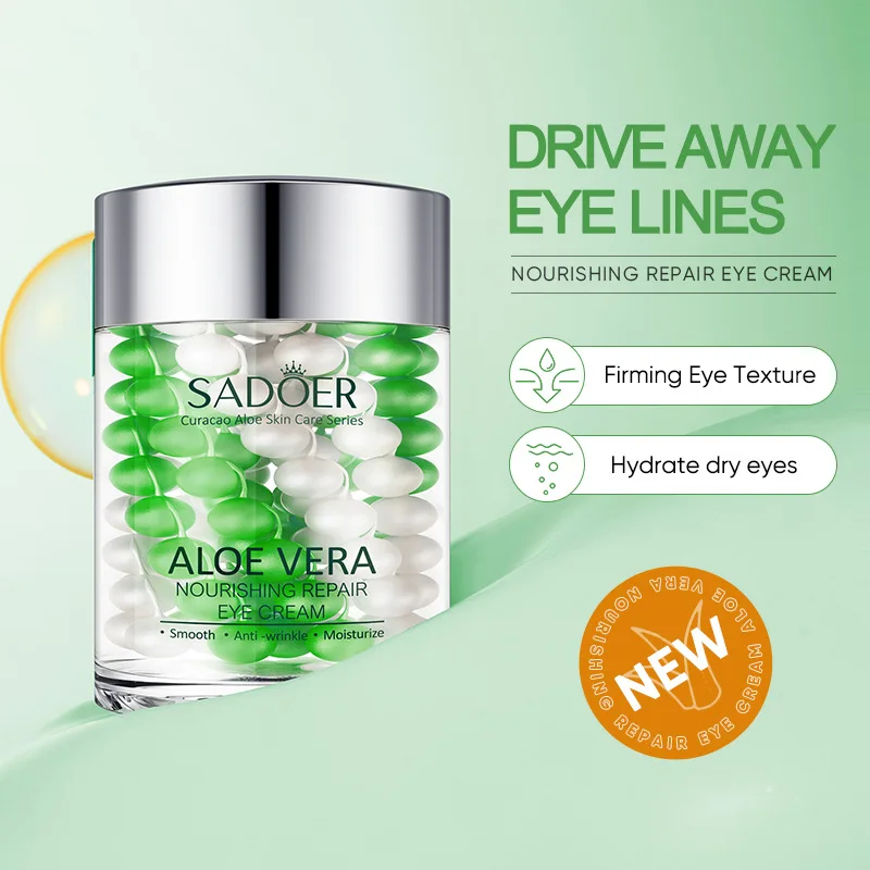 SADOER Aloe Vera Eye Cream Anti Dark Circles Eye Bags Remover Nourishing Moisturizing Firming Eyes Creams Skin Care Proudcts