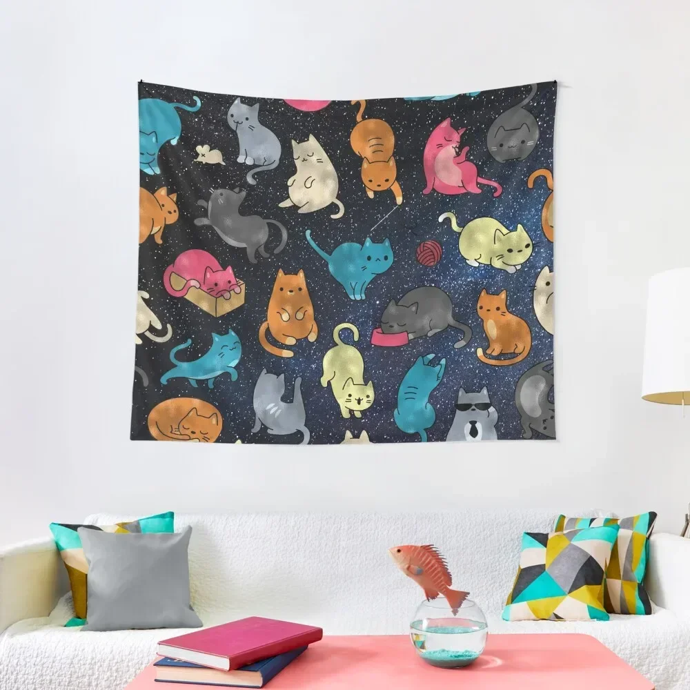 

Space cats Tapestry Cute Room Decor Mushroom Outdoor Decoration Wall Deco Tapestry