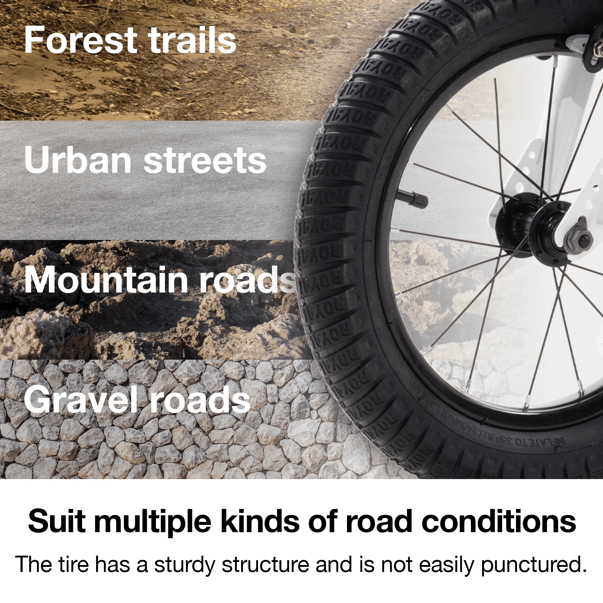 Pneumatico RoyalBaby Bike Black Out 2.125' (adatto per Jenny/Swan/Stargirl)