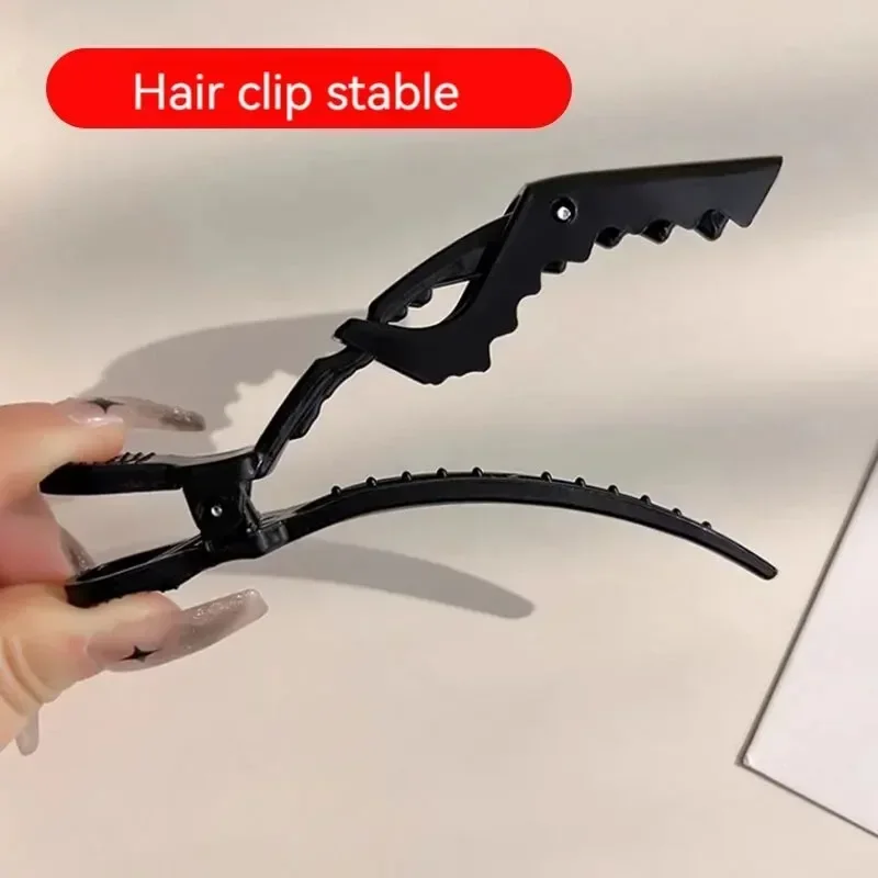 Black Alligator Clip Beauty Hairdressing Clamp Shape Plastic Hair Claw Women'S Girls Styling Hair Clips Hair Accessories image 2