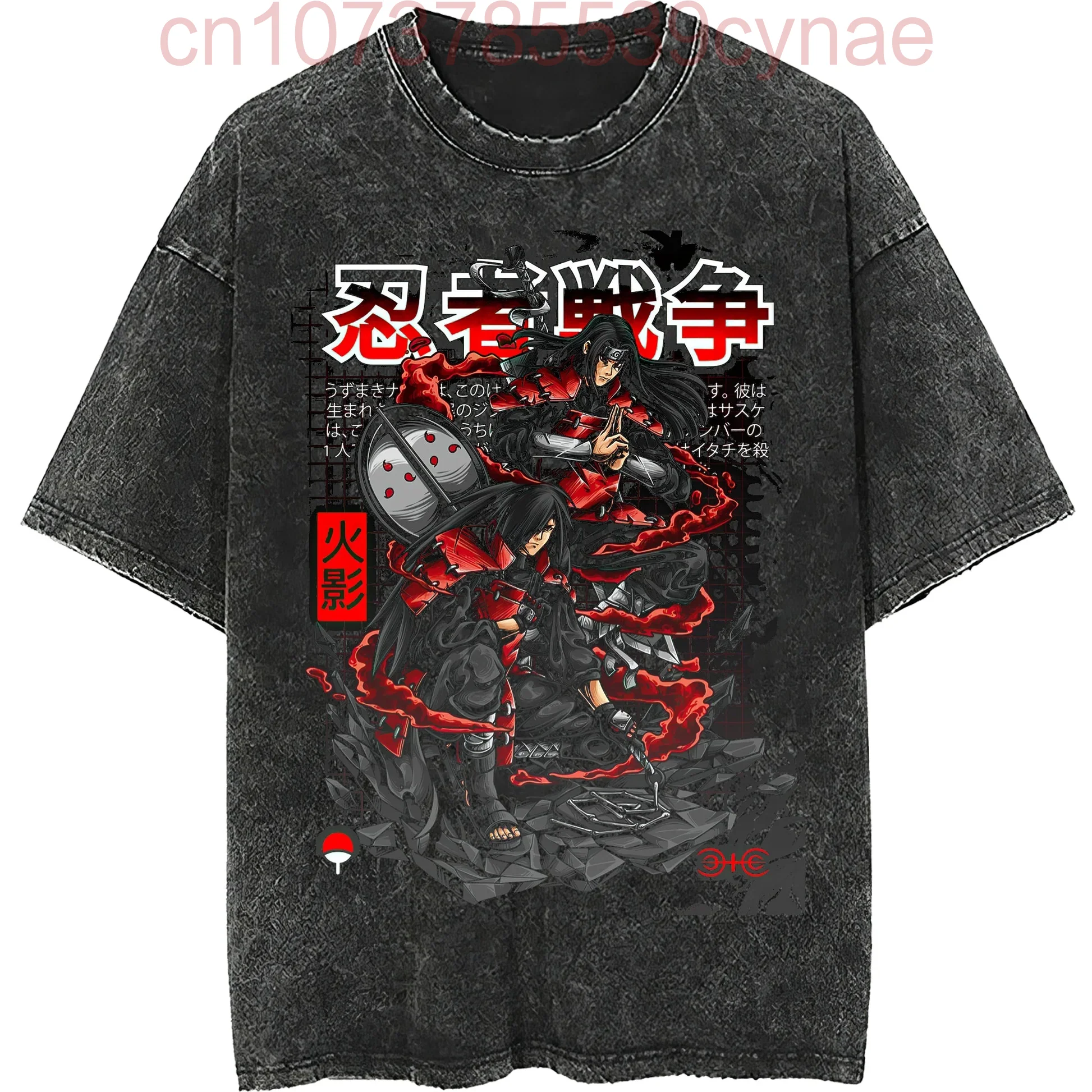 

2025 Summer New Naruto Tee Shirt Naruto Streetwear Fashion Casual 100% Cotton Men's Short Sleeve Vintage Tee