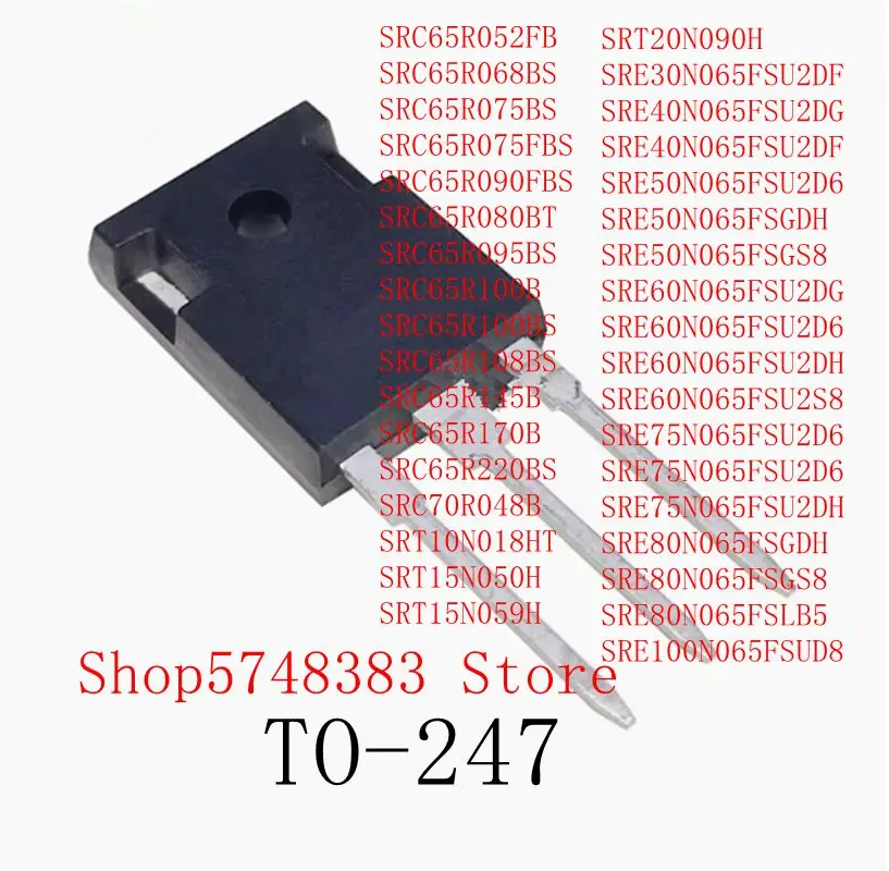 10 шт. SRC65R052FB SRC65R068BS SRC65R075BS SRC65R075FBS SRC65R090FBS SRC65R080BT SRC65R095BS SRC65R100B SRC65R100BS SRC65R108BS
