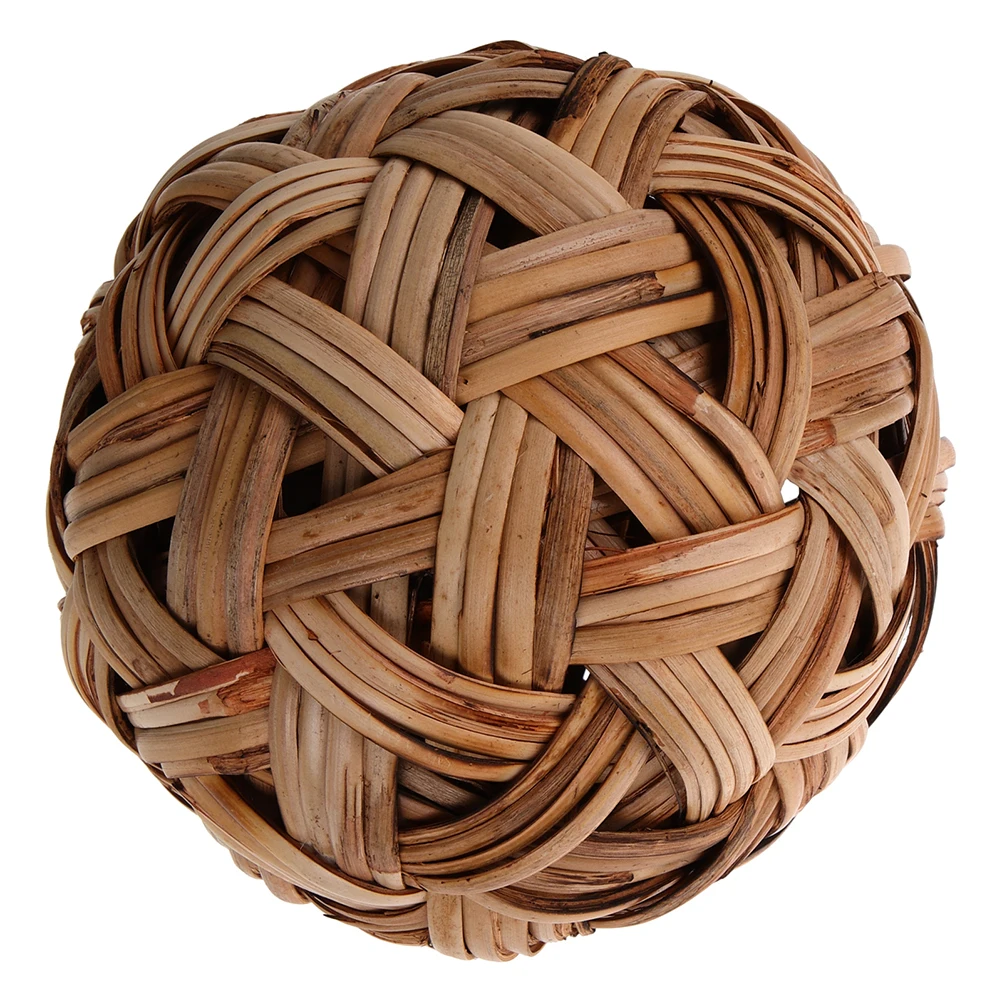 

20Cm Bamboo Ball Decor Hollow-Out Woven Handicraft Unique Rustic Farmhouse Bowl Filler Spheres for Vase Arrangement Home