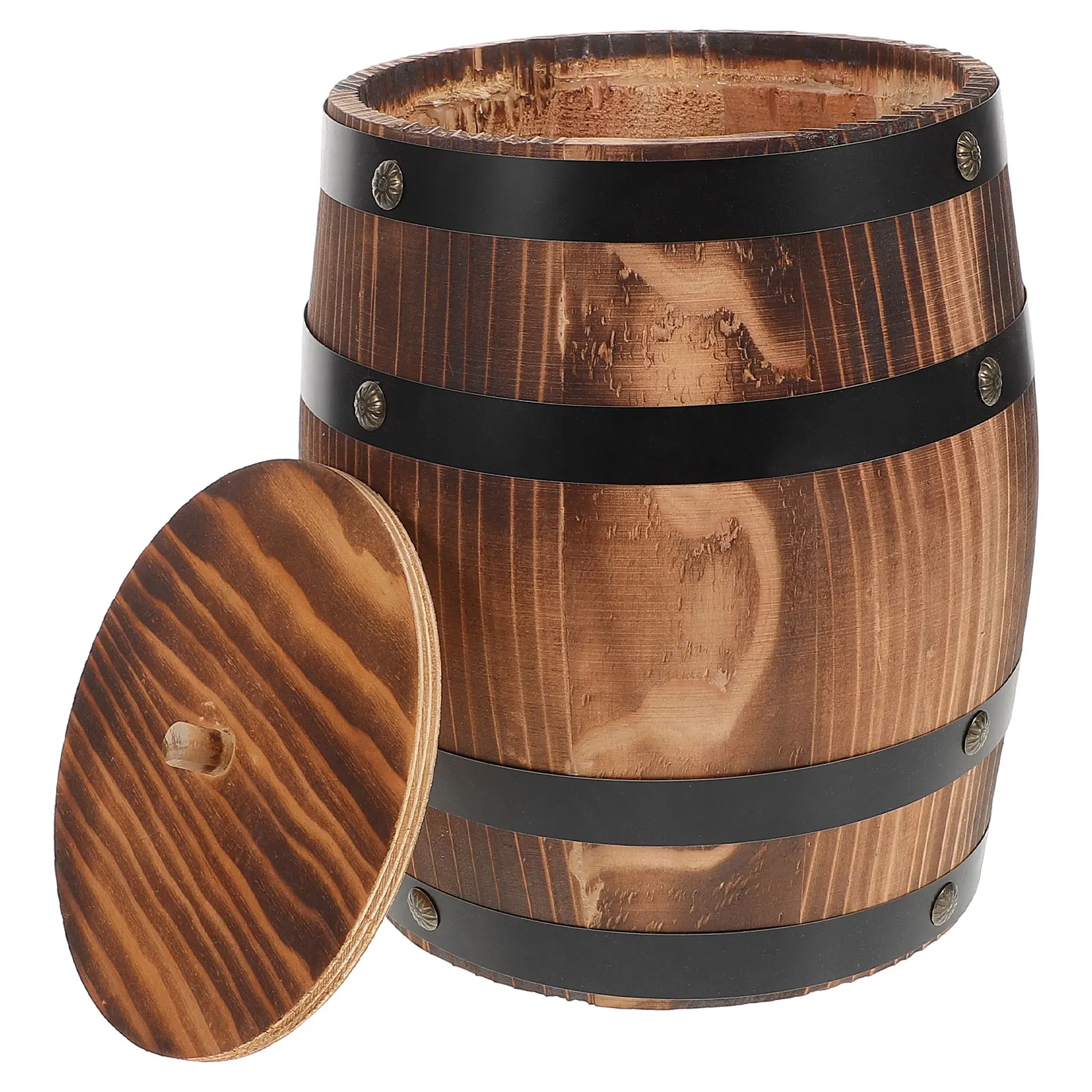 

Vintage Carbonized Wood Utensil Holder Storage Organizer Cutlery Spoon Fork Chopsticks Storage