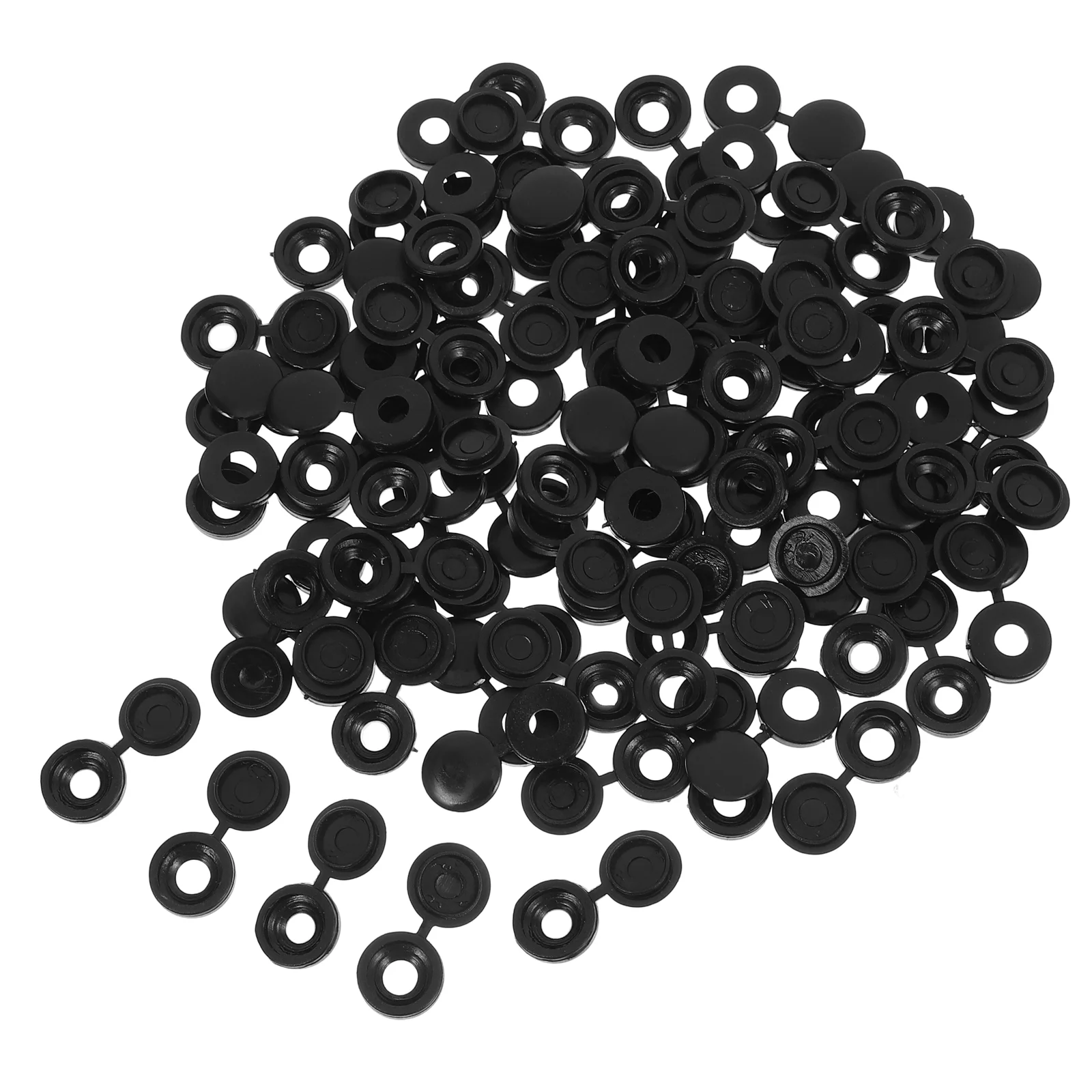 500 Pcs Fall Decor for Kitchen Screw Cap Decorative Cover Black Caps Plastic Flip Covers Self-tapping Screws Snap Washer