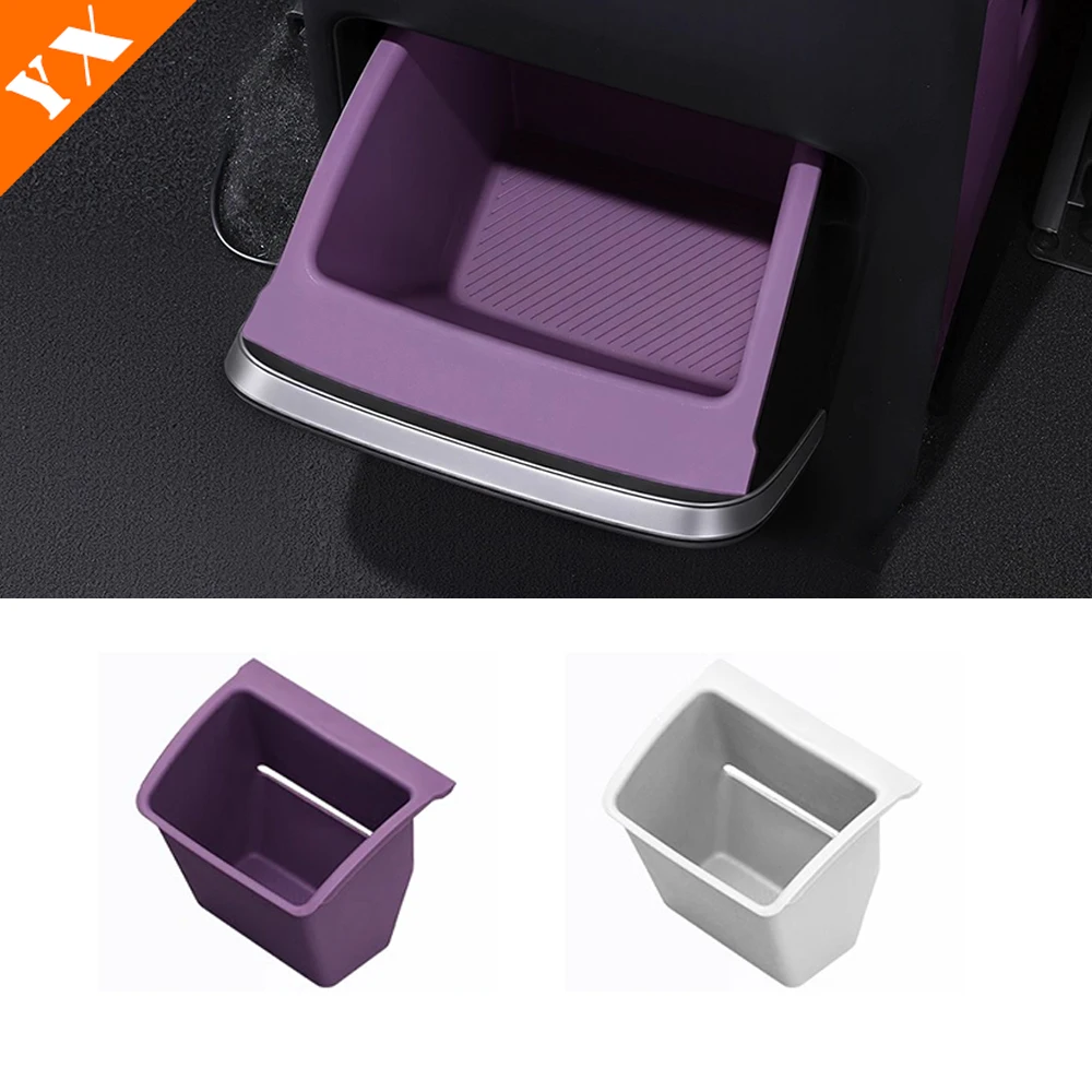 

2025 2026 For Leapmotor B10 accessories original color silicone Car Rear Exhaust Vent Storage Box ,Rear Armrest Box Storage Pad