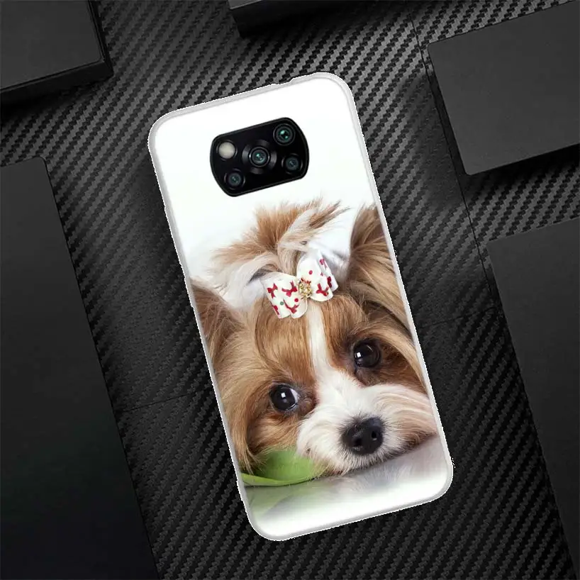 Yorkshire Terrier Dog Puppy Silicon Call Phone Case For Xiaomi Mi 11T 10T 9T 12X 11 Lite 12 Pro 10 9 8 11i 5X 6X Ultra 5G Coque