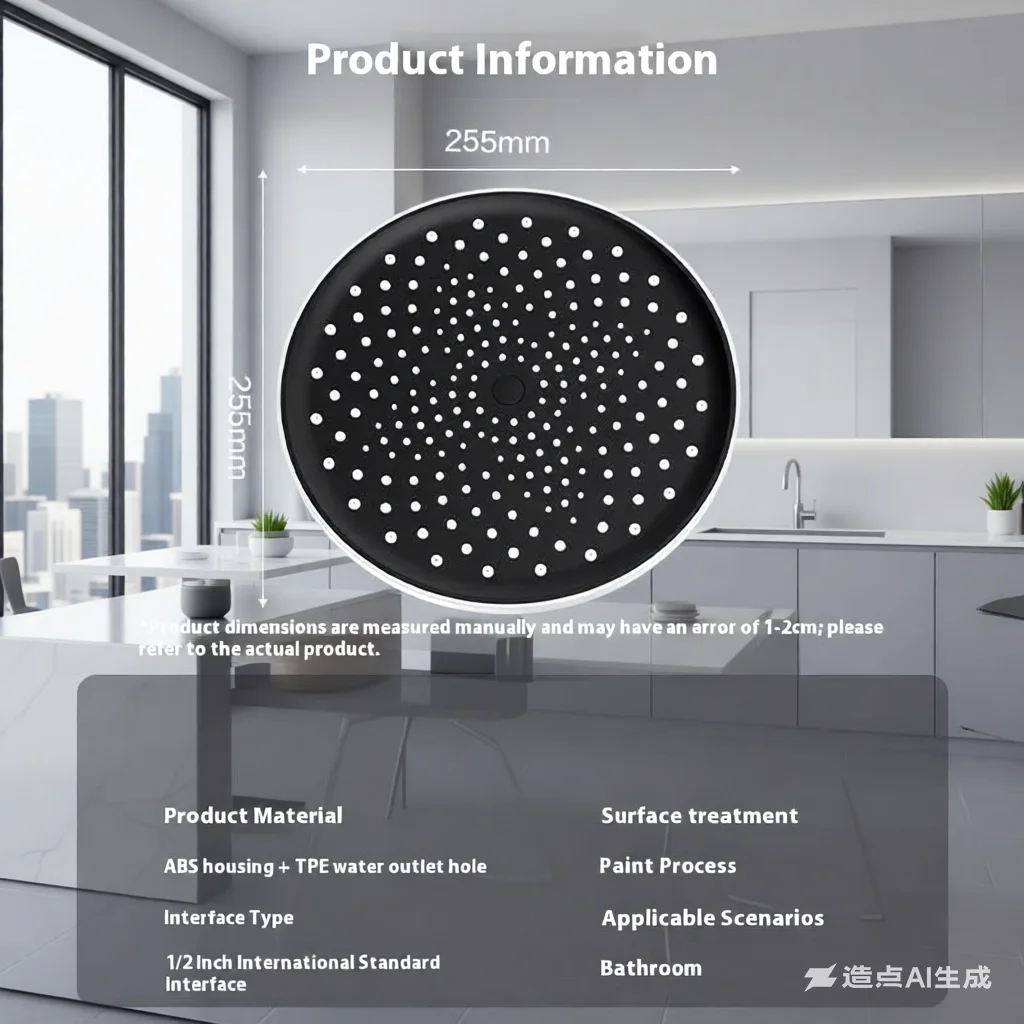 

Ultra-Thin High-Pressure Shower Head - Ceiling-Mounted, Water-Saving for Bathroom