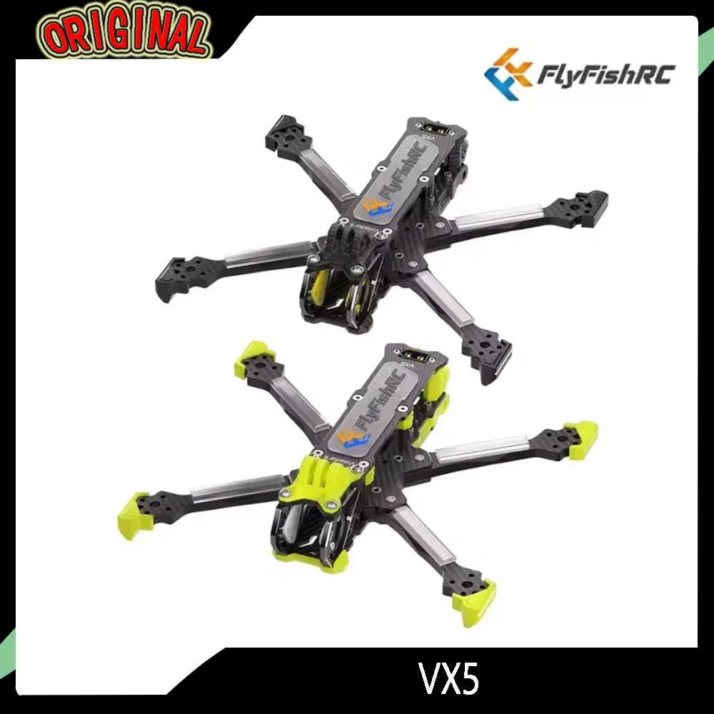 FlyFishRC Volador II VX5 O4 5" T700 carbon framekit - compatibel met DJI O4 Air Unit Pro voor RC Racing Drone