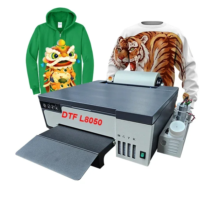 Tamaño A4, 6 colores, tinta blanca L805, impresora DTF, máquina de impresión de transferencia por sublimación de camisetas, impresora l8050 dtf para EPSON L805