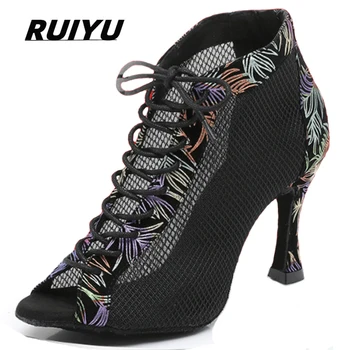 Sapatos latinos salsa tango festa de salão esportes botas de salto feminino verão sandálias respiráveis botas de dança ao ar livre à venda