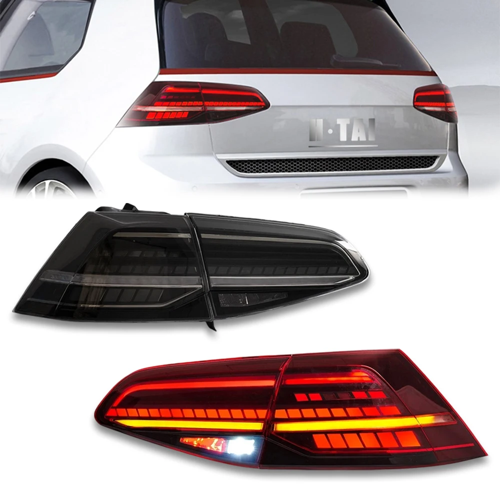 

Пара задних фонарей в сборе для VW Volkswagen Golf MK7 Golf7.5 TSI TDI 2014-2020, задние фонари, светодиодный задний фонарь, стоп-сигнал, указатель поворота