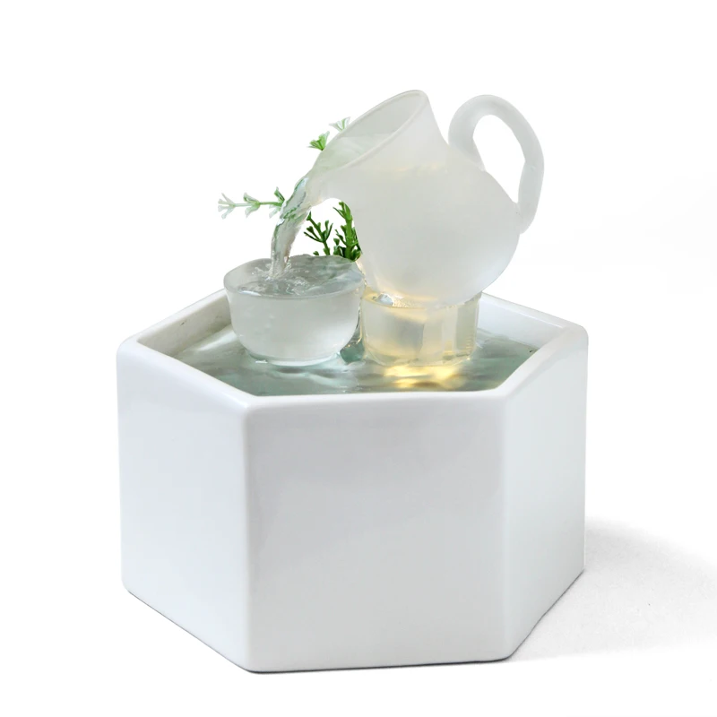 

Modern flowing water fountain opens to make a fortune, entrance office decoration, desktop circulating water ornament