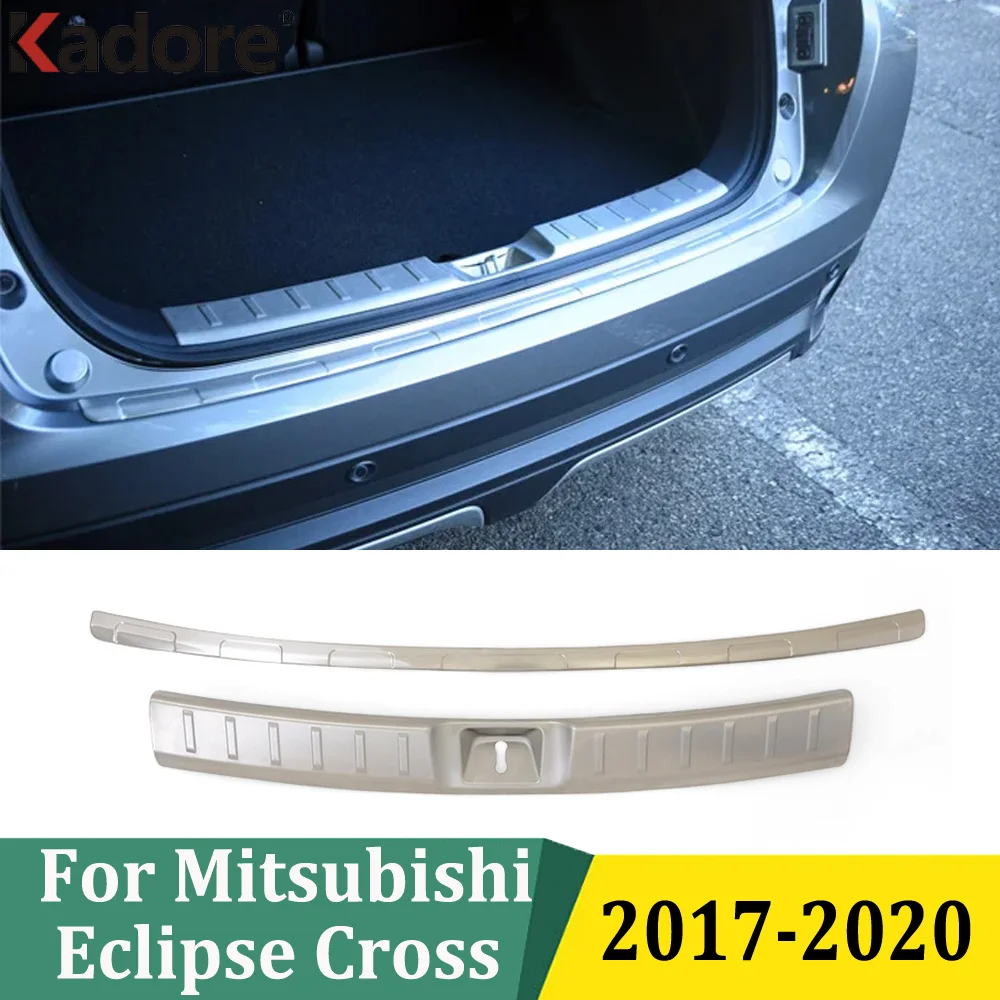 

For Mitsubishi Eclipse Cross 2017 2018 2019 2020 Stainless Steel Inner Outer Rear Bumper Protector Cover Trim Car Accessories