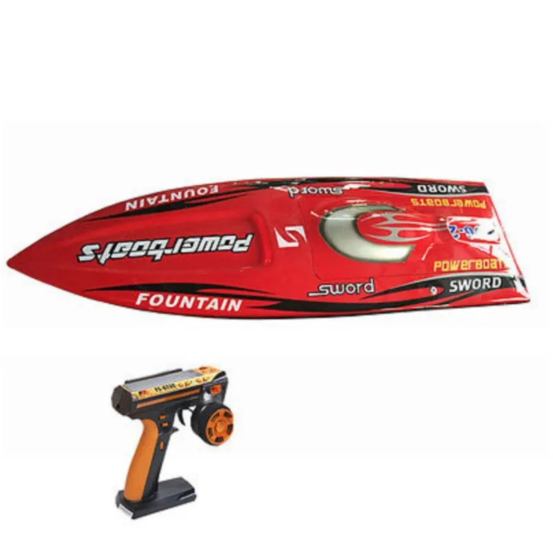 

E36 RTR Sword Fiber Glass Racing Speed RC Boat W/1750kv Brushless Motor/120A ESC/Servo/Remote Control Boat Red THZH0036