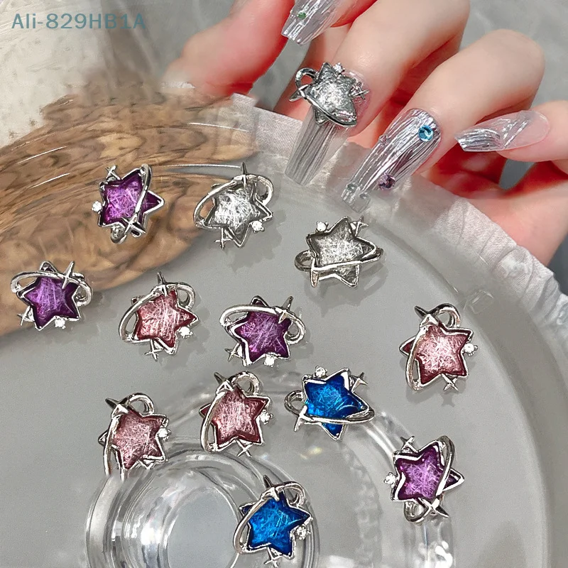 5PCS Ocean Star Nail Diamond Jewelry Asterism Set With Diamonds Drill Nail Art Design Decoration Accessories DIY