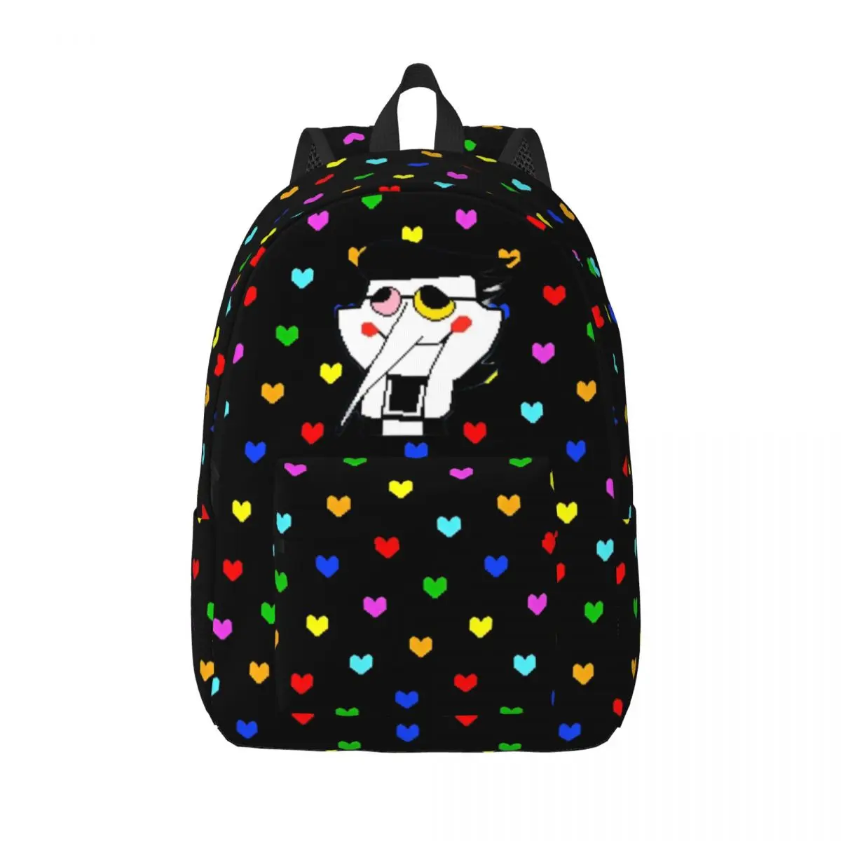 Spamton Deltarune 배낭 남성 여성 캐주얼 학생 하이킹 여행 데이 팟 대학 캔버스 가방 경량