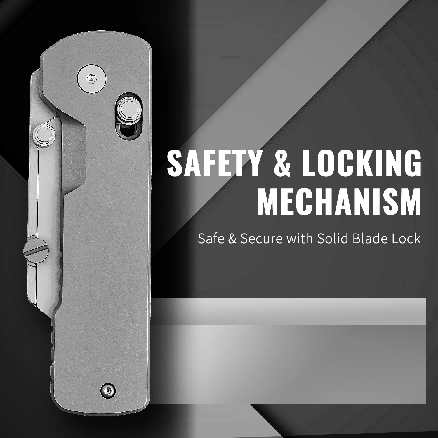 Utility Knife Titanium Alloy Folding Knife Pocket Knife EDC Wallpaper Cutter Paper Knife Replaceable SK5 Blades view 6