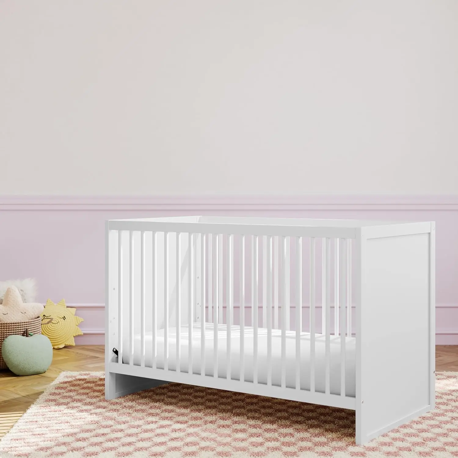 Storkcraft Calabasas 3-in-1 Convertible Crib (White) – GREENGUARD Gold Certified, Fits Standard Crib Mattress,