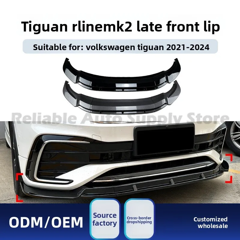 

Modification Parts Front Bumper Lip for Volkswagen Tiguan Touguan L Rline MK2 2021-2024 Car Styling Upgrade Aerodynamic Design