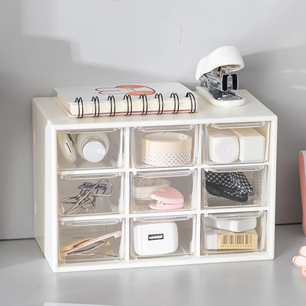 

2Pcs Drawer Stationery Box PP Material Desktop Organizer for Jewelry Earrings Beads Clips Rubber Bands Pins Office Supplies