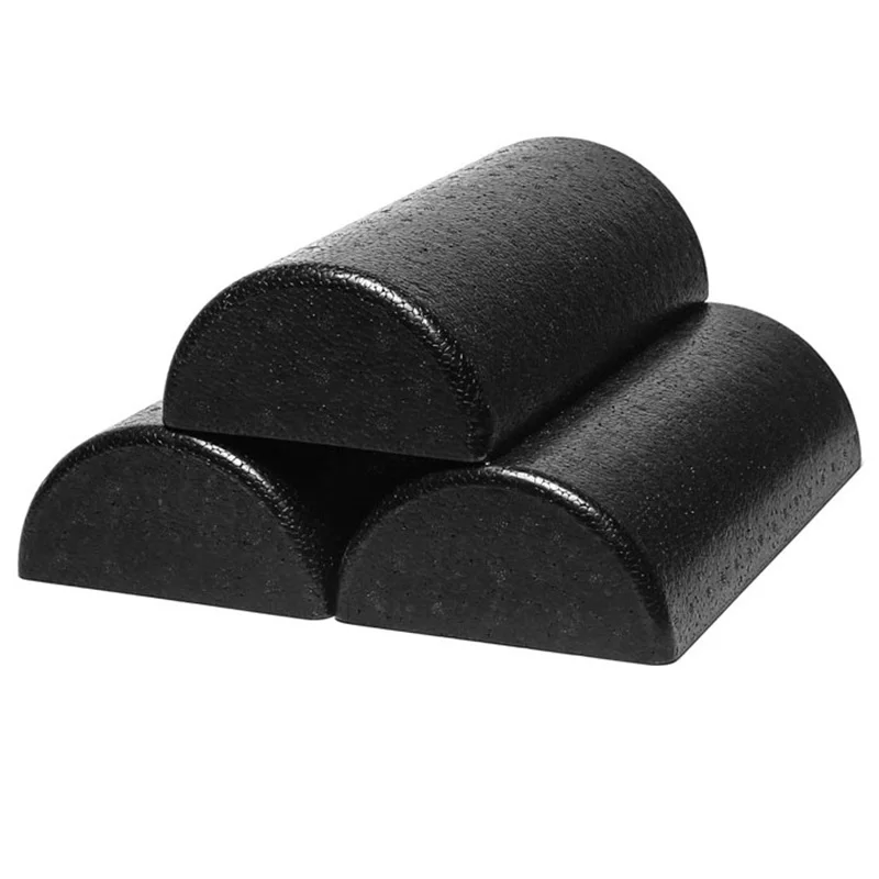 60cm Black EPP Yoga Block Foam Back Roller Round Semi-circle Massage Fitness Body Exercises Pilates Home Gym Muscle Training