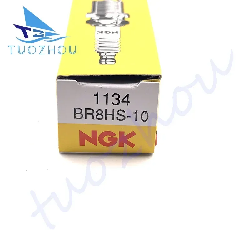 BR8HS-10 شرارة التوصيل 1134 لياماها محرك خارجي 2-السكتة الدماغية 30-250HP 94702-00247 اكسسوارات للقوارب #5