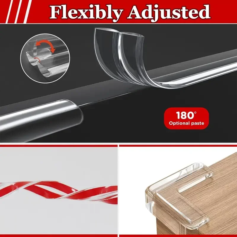 1 قطعة 1 متر/2 متر/3 متر ث نوع مكافحة عثرة قطاع طاولة القهوة مكافحة عثرة حماية قطاع مصدات منزلية شفافة