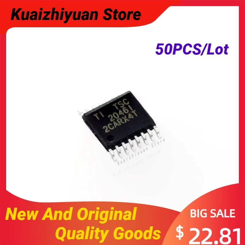 50PCS/Lot New And Original TSC2046IPWR TSSOP16 TSC2046IPWRG4 TSSOP-16 4-Wire w/low voltage digital I/O Quality Goods