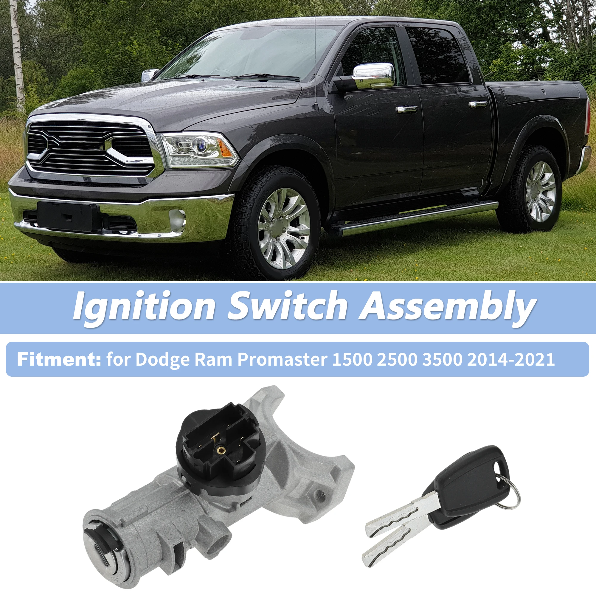 

Цилиндр замка зажигания UXCELL для Dodge для Ram Promaster 1500 2500 3500 14-21, цилиндр замка зажигания