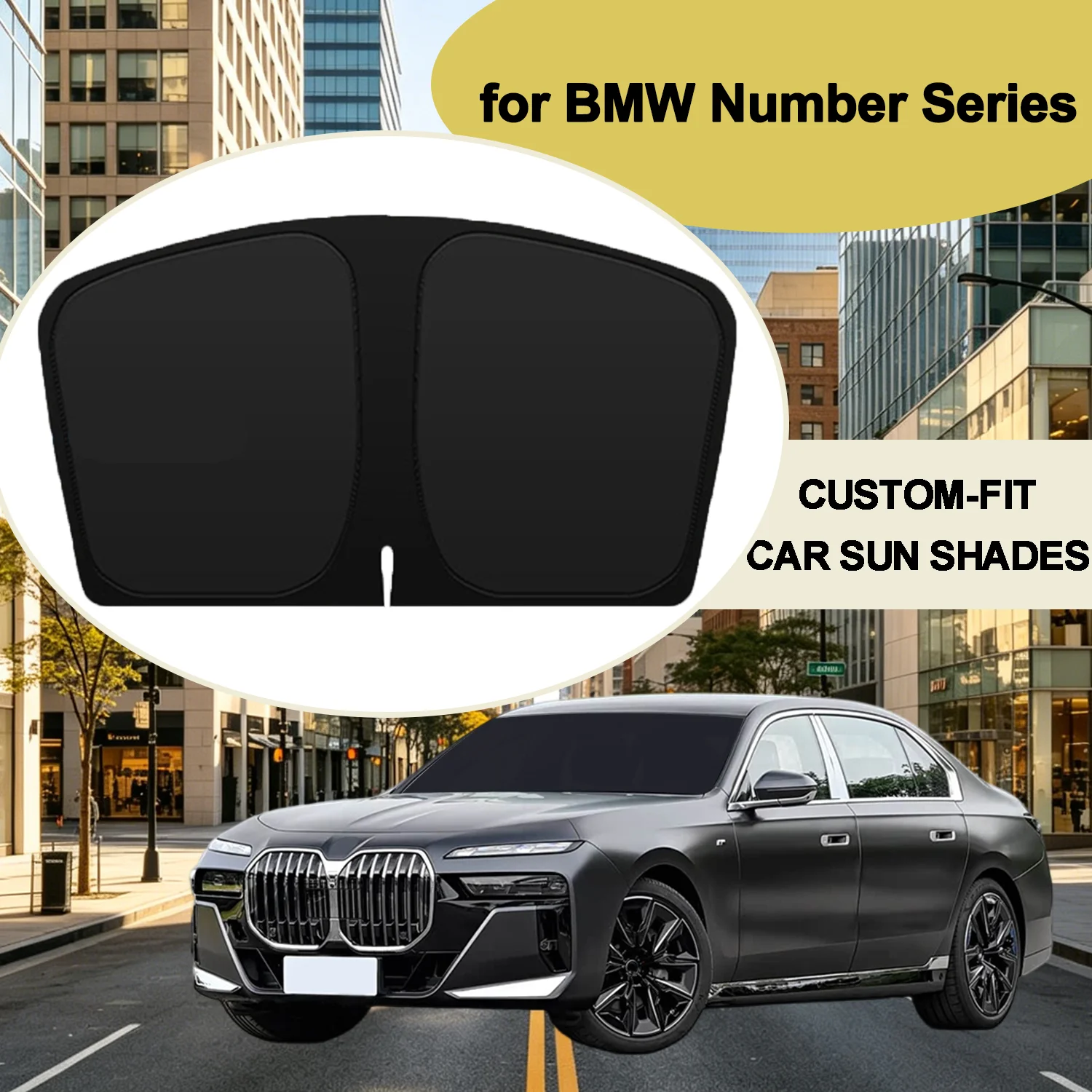 

For BMW 1 2 3 5 7 Series 2014-2025 Windshield Sun Shade Accessories Custom Fit Sunshade Foldable Sun Visor Protector Blocks UV