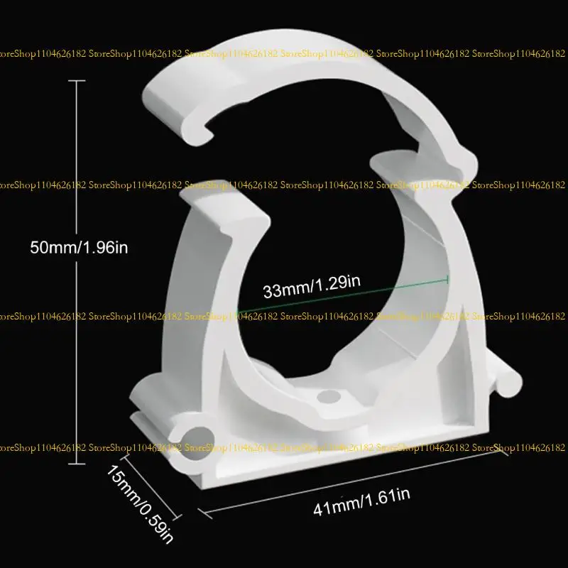 Q2Q4 10Pcs Water Pipe Clamps Clip with Fixing Clip for Pipe O Shaped Pipe Clamps