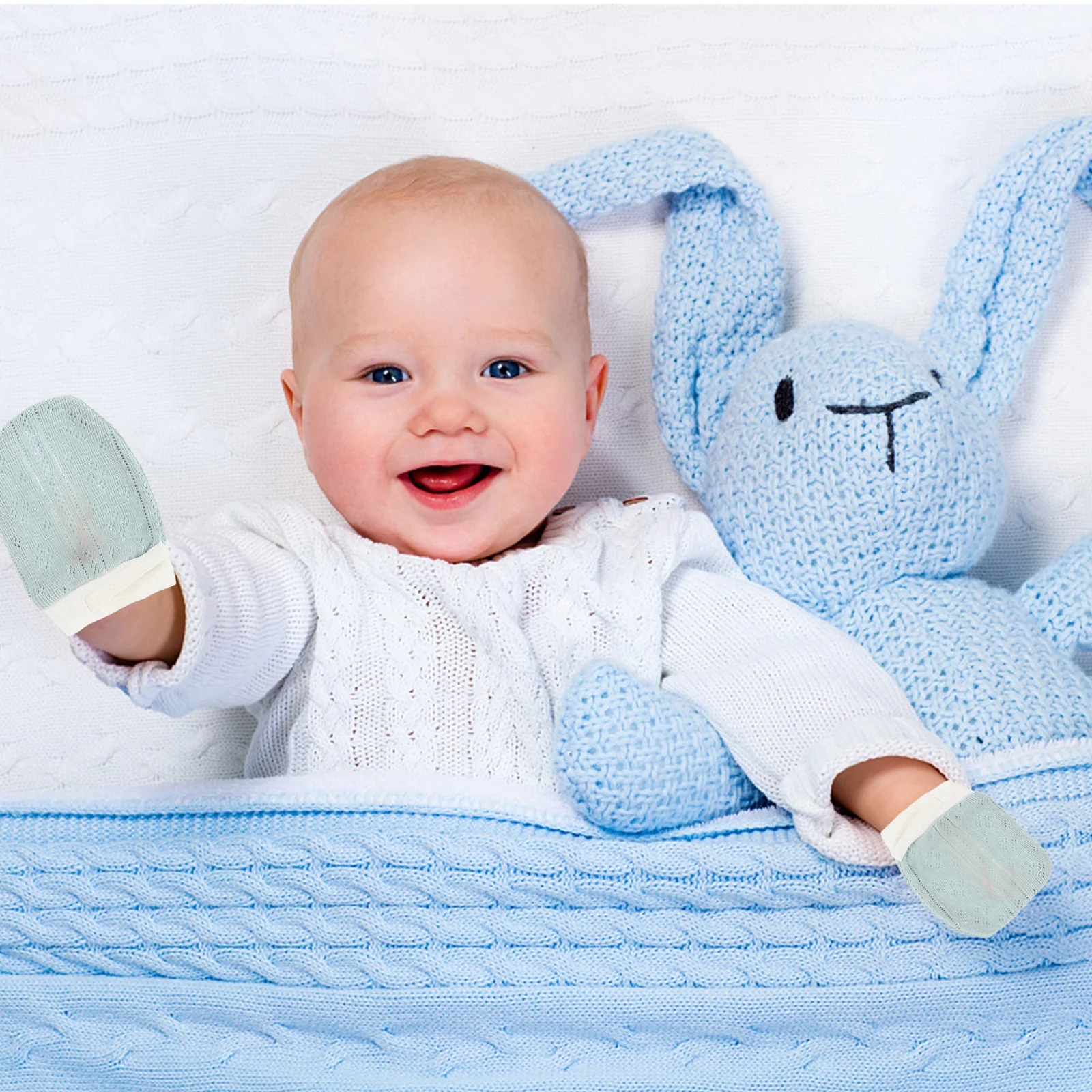 

3Pairs Decorative Anti-Scratch Baby Mittens Cotton Gloves Ideal Newborn Gifts Baby Mitten Anti-Scratch Infant Mitten