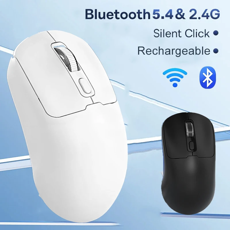 

Bluetooth 5.4 Mouse 2.4G Wireless Mouse Dual-Mode Silent Mouse Rechargeable Gaming Mouse 1600DPI For Laptop Computer Win Mac OS