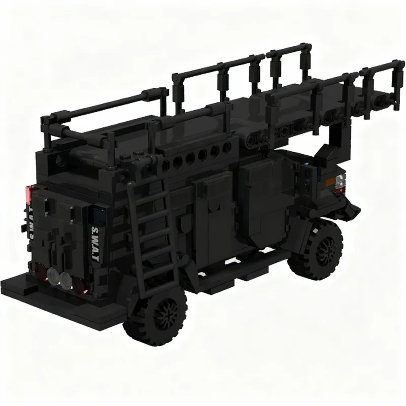 594pcs MOC Lenco Elevated Tactics Bearcat City Police Model Building Blocks Construction Toys Idea Education Festival Gift