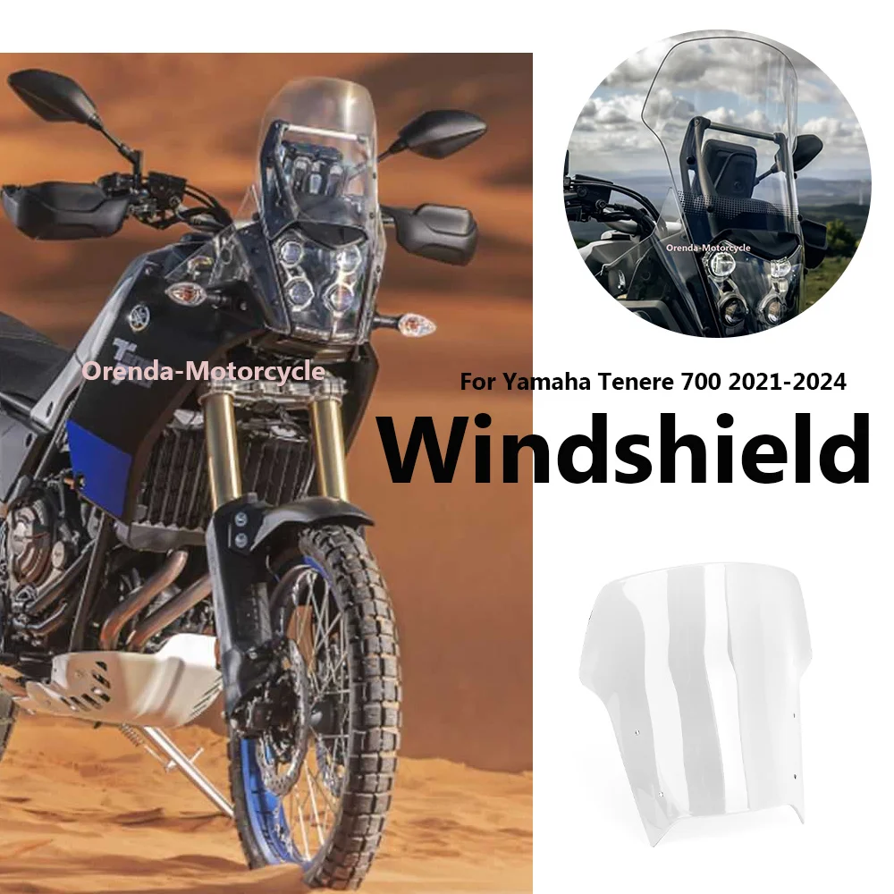 

2021 2022 Windscreen Windshield Wind Screen Shield Deflector Motorcycle Accessories For Yamaha Tenere700 Tenere 700 2023 2024