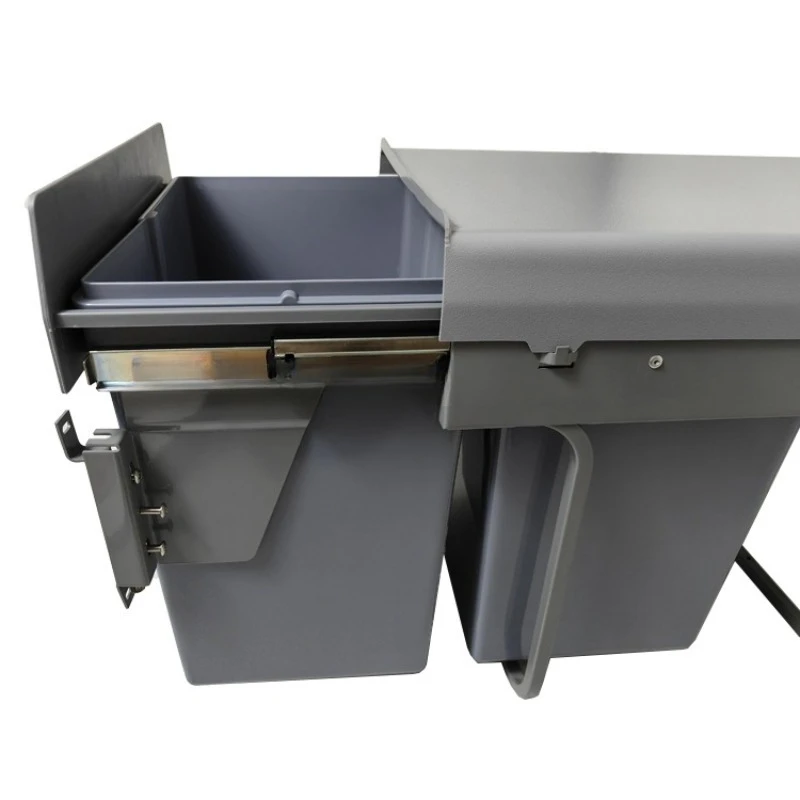 Кухонный встроенный классификационный шкаф для мусора, скрытый шкаф для разделения влажных и сухих продуктов, мусорное ведро, чистка хранения пищевых отходов