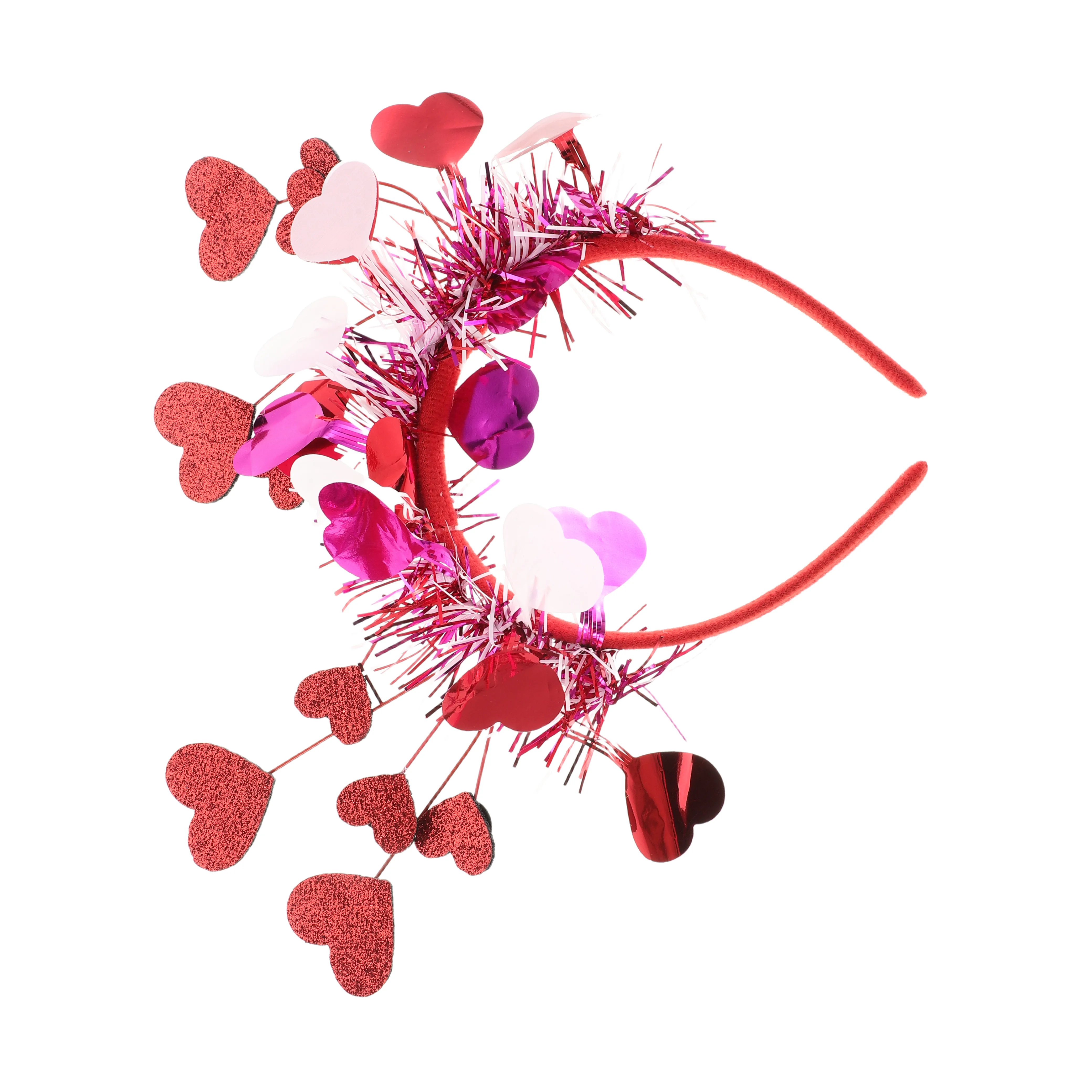 Coração bandana dia dos namorados brilhante cabelo hoop festa de casamento cosplay festa traje headbands decoração do feriado