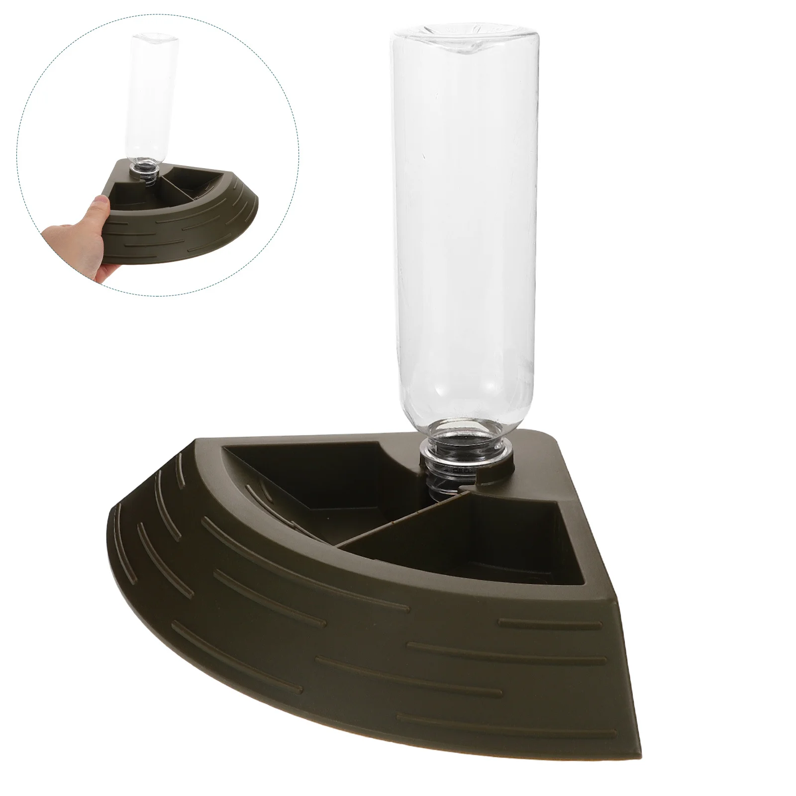 

Bearded Dragon Food Bowl 2-in-1 Triangle Reptile Food Water Dish Plastic Tortoise Gecko Lizard Feeding Bowl Reptile Water Dish