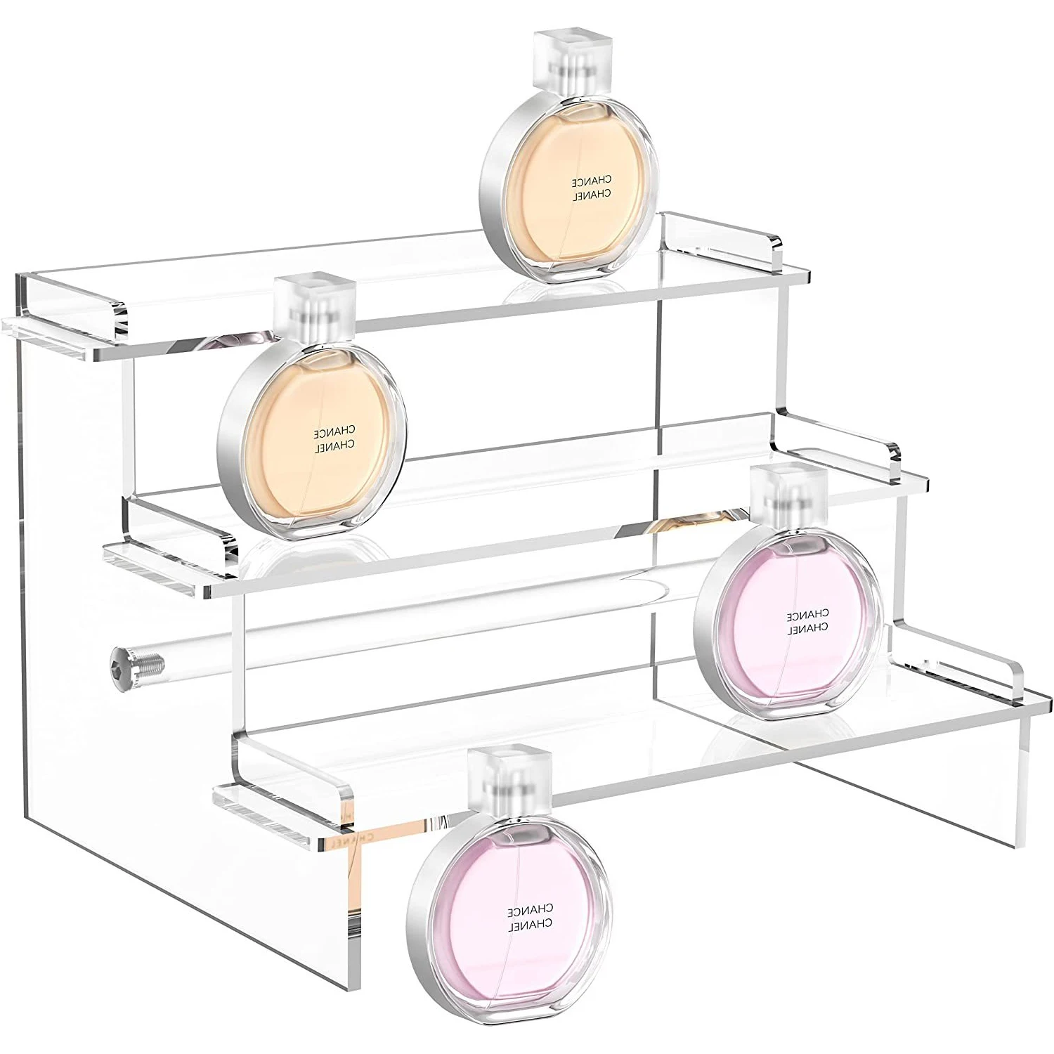 

Transparent Acrylic Multi-Layer Display Rack Hand-Made Cosmetics Table Ladder Storage Rack Display Rack Three-Layer Sturdy