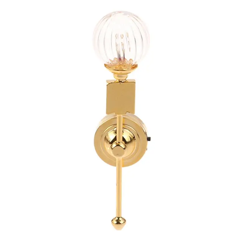 Compatible 1:12 Dollhouse Miniature Mini Wall Lamp Lighting LED Lamp Furniture Model DollHouse Accessories