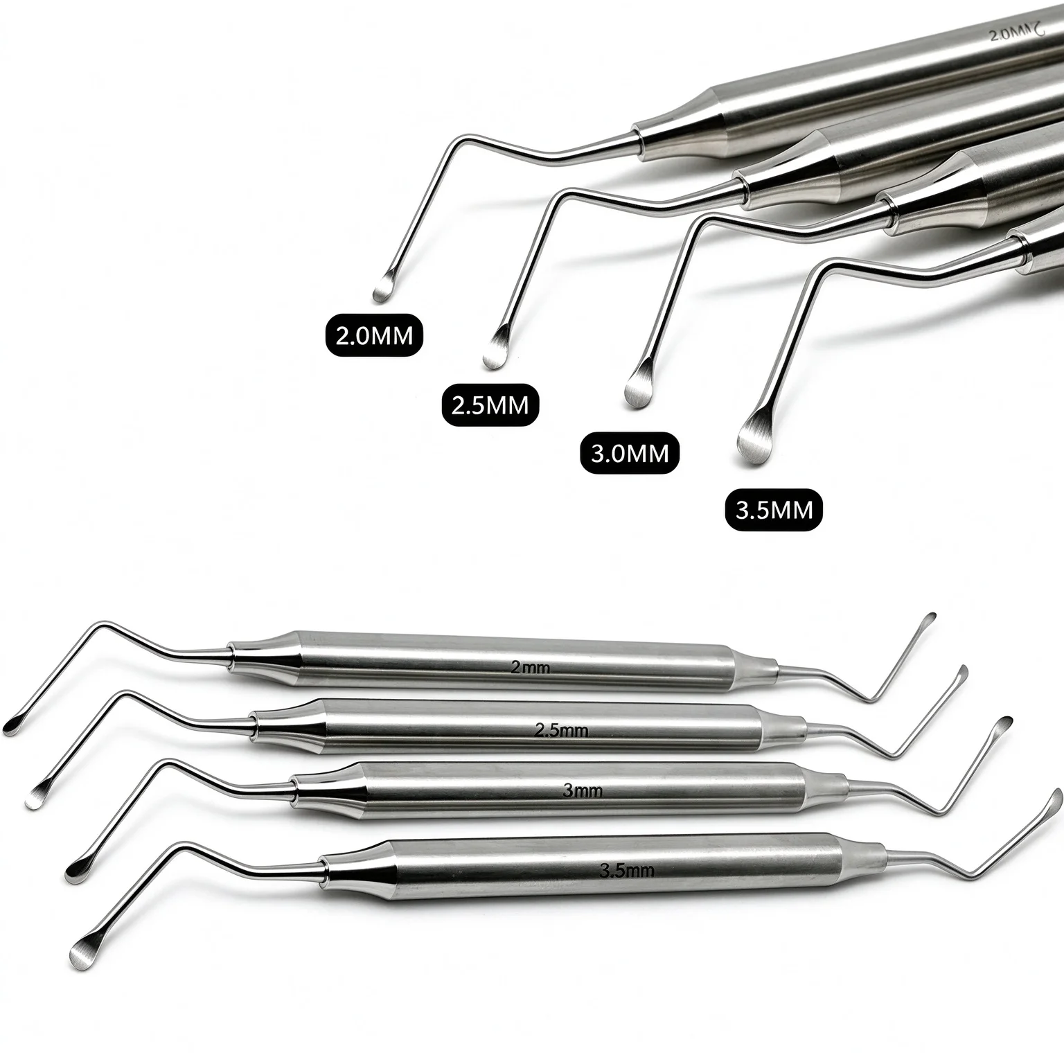 1Pcs Gracey Curette Dental Periodontal Bone Curette High Quality Stainless Steel Perio Teeth Cleaning Scaler