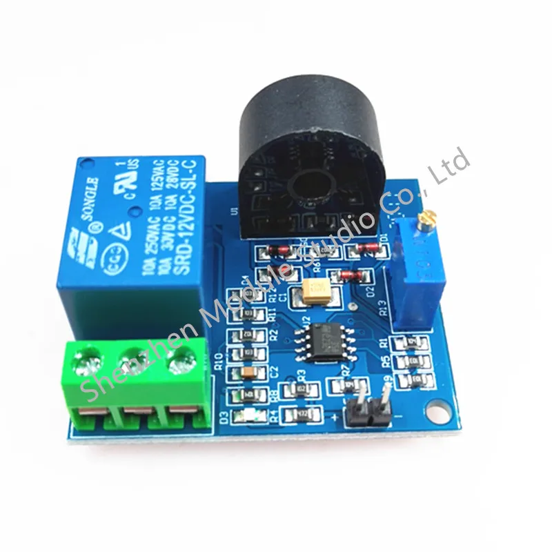 1pcs 5A Overcurrent Protection Relay Module AC Current Detection Board 5V/12V/24V Relay ZMCT103C Current Transformer