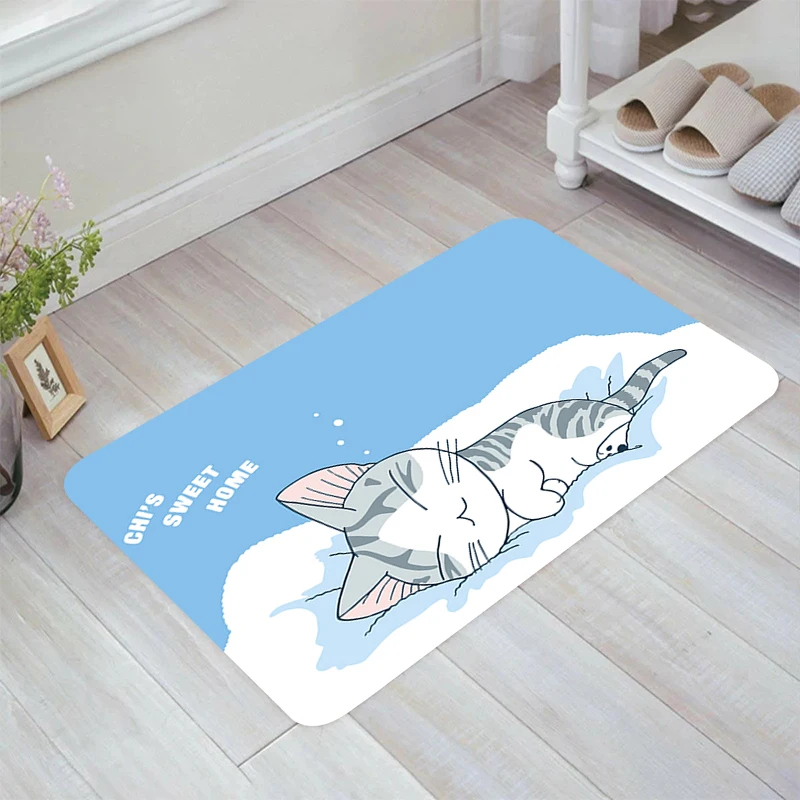 

Cute Cat Chi's Sweet Home Floor Mat Aesthetic Room Decoration Balcony Kitchen Carpet Doormat Entrance Door Carpets Rugs Foot Rug