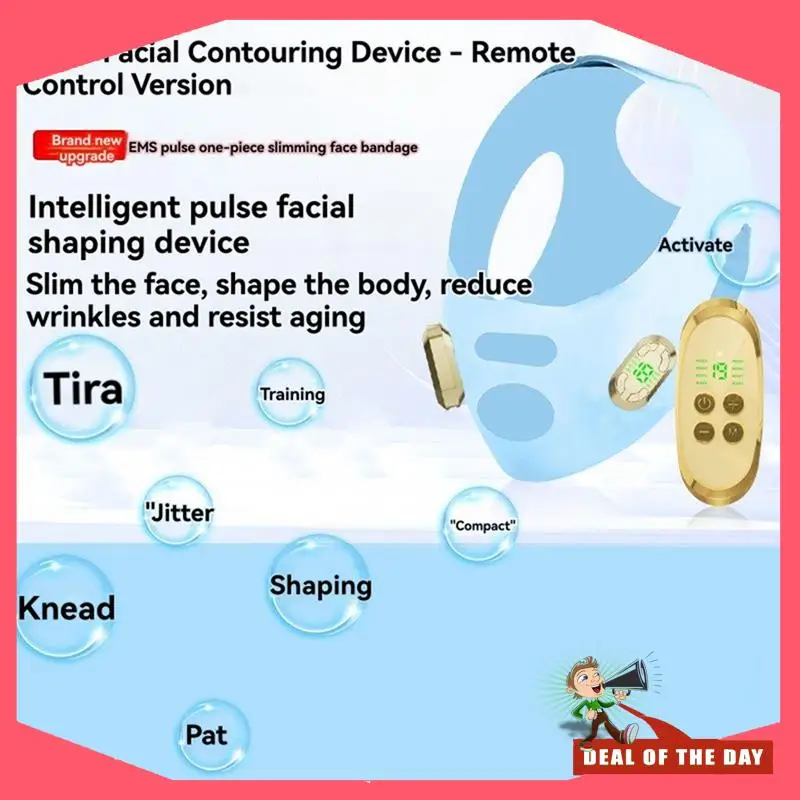Dispositivo de pulso EMS Facial de entrega en 24 horas, dispositivo de belleza de vendaje Facial en forma de V reafirmante y levantador, máquina de adelgazamiento Facial
