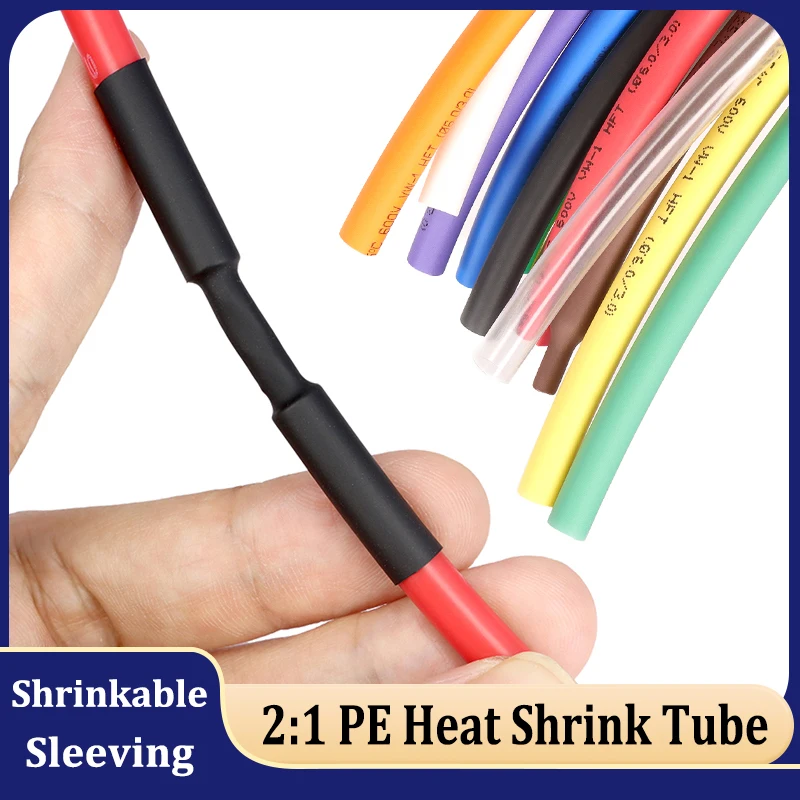 

1meter 2:1 Heat Shrink Heatshrink Tubing DIY Connector Wire Repair Wrap Sleeve Diameter 1 2 3 5 6 8 10 12 14 16 18 20 25 28 30mm