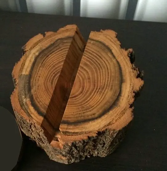 

1 шт., коробка для визитных карточек из цельного дерева, персонализированный креативный держатель для визиток ручной работы, держатель для телефона