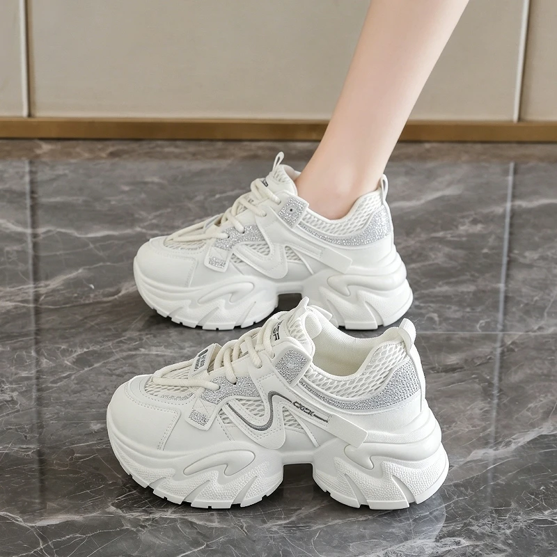 Women Platform Sneakers Design Casual Outdoor Shoes Comfortable Lace Up Running Sports High Quality Women's Sports Shoes view 6