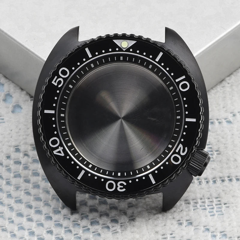 

Watch Modify Parts 45mm Steel Turtle King Diver Watch Case Sapphire Ceramic Bezel 20Bar Waterproof Fit For NH35/36 Movement
