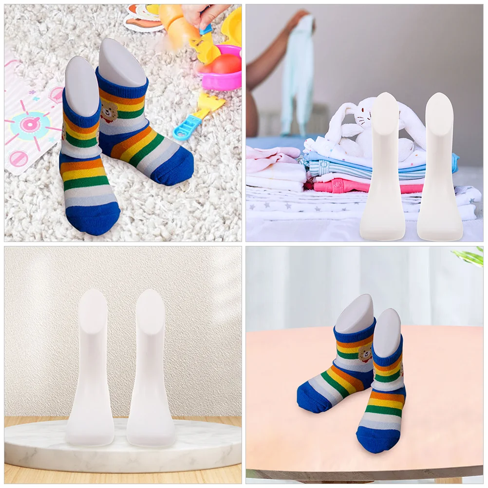 4 Pcs Kids Foot Mannequin Baby Mold Hollow Socks Model Toddler Display Small Feet Child